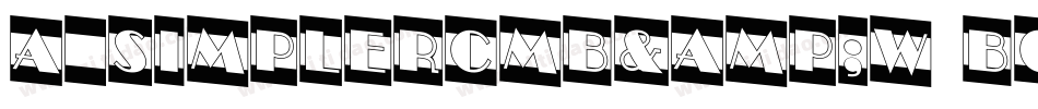a_SimplerCmB&W Bold字体转换